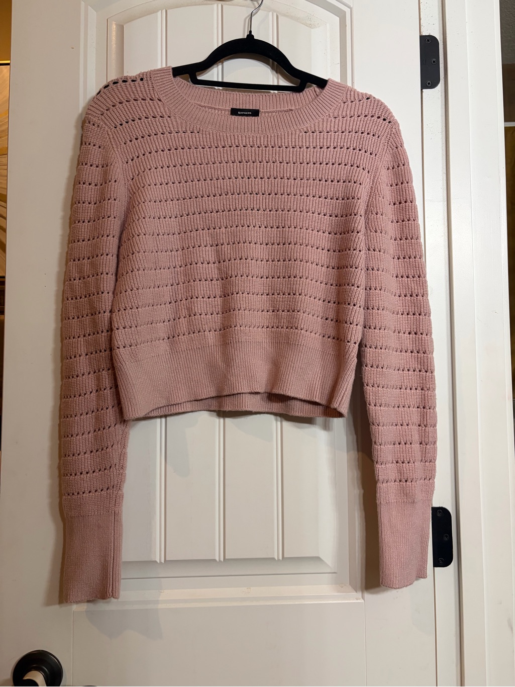 Pink Cropped Sweater (Light Weight)